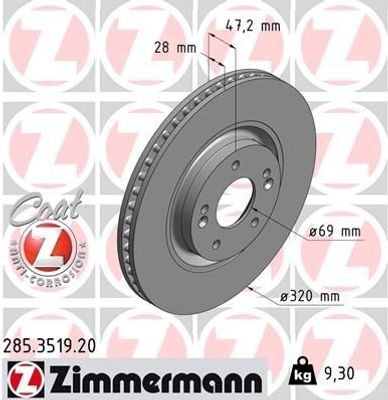 Remschijf Coat Z 285351920