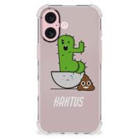 iPhone 16 Stevig | Bumper Hoesje | Cactus Poo