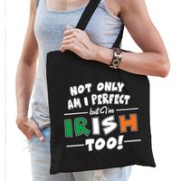 Not only perfect Irish / Ierland cadeau tas zwart voor dames