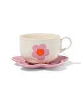 HEMA Kop en schotel 220ml bloem