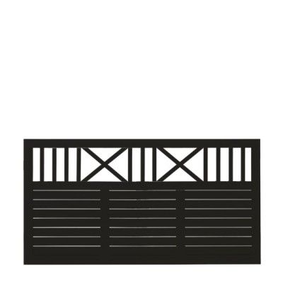 Zwart Houten Tuinscherm Nostalgi 180 x 95 CM