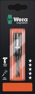 Wera 897/4 IMP R SB Impaktor houder met spanring en ringmagneet, 1/4 duim x 75 mm - 1 stuk(s) - 05073990001