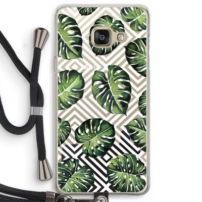 Geometrische jungle: Samsung Galaxy A3 (2016) Transparant Hoesje met koord