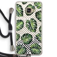 Geometrische jungle: Samsung Galaxy A3 (2016) Transparant Hoesje met koord
