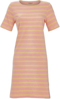 Katoen gestreept nachthemd roze Katoen gestreept nachthemd roze