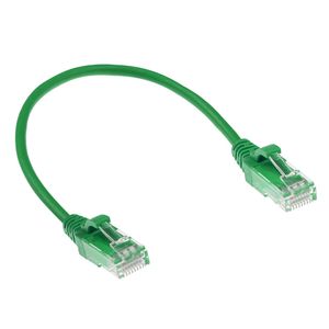 ACT Groene 2 meter LSZH U/UTP CAT6 datacenter slimline patchkabel snagless met RJ45 connectoren