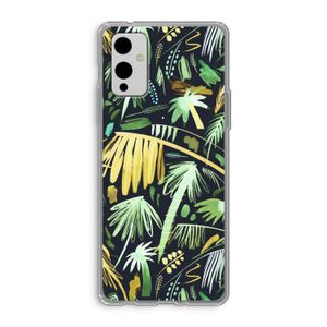 Tropical Palms Dark: OnePlus 9 Transparant Hoesje