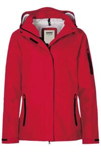 HAKRO Regular Fit Dames Jas met capuchon rood, Effen