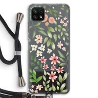 Botanical sweet flower heaven: Samsung Galaxy A22 5G Transparant Hoesje met koord