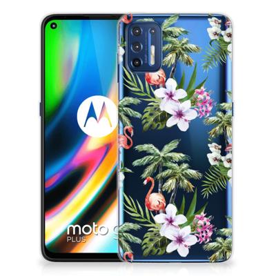 Motorola Moto G9 Plus | TPU Hoesje | Flamingo Palms