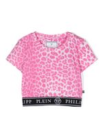 Philipp Plein Junior t-shirt à imprimé léopard - Rose