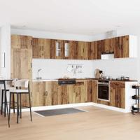 Keukenkast Kalmar Oudhout 80 x 46 x 81,5 cm Bewerkt hout