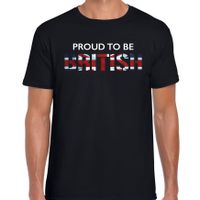 Verenigd Koninkrijk Proud to be British landen t-shirt zwart heren - thumbnail