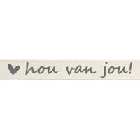 Vaessen Creative • ribbon 20mx15mm nl hou van jou