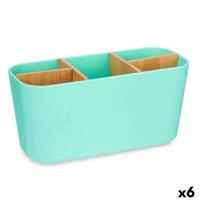 Tandenborstelhouder Berilo Groen Bamboe Polypropyleen 21 x 10 x 9 cm (6 Stuks)