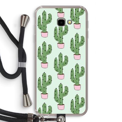 Cactus Lover: Samsung Galaxy J4 Plus Transparant Hoesje met koord
