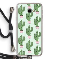 Cactus Lover: Samsung Galaxy J4 Plus Transparant Hoesje met koord