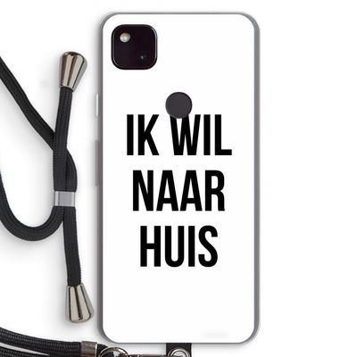 Ik wil naar huis: Pixel 4a 5G Transparant Hoesje met koord