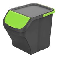 Recycling prullenbak Mondex Stack N' Sort Groen Grijs 25 L Met deksel 40 x 30 x 34 cm Recycling prullenbak Mondex Stack N' Sort Groen Grijs 25 L Met deksel 40 x 30 x 34 cm