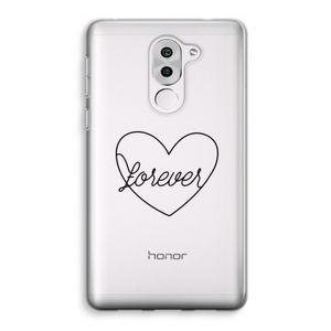 Forever heart black: Honor 6X Transparant Hoesje