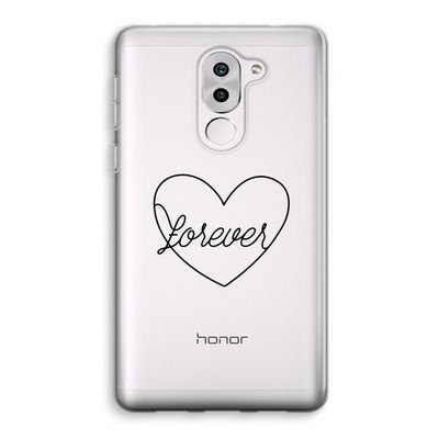 Forever heart black: Honor 6X Transparant Hoesje
