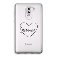Forever heart black: Honor 6X Transparant Hoesje