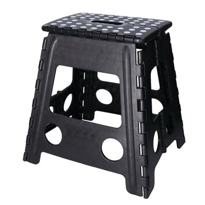 Benson Opvouwbaar krukje - zwart - 39 cm - kunststof - tot 120 kg