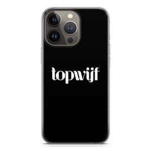 Topwijf Zwart: iPhone 13 Pro Transparant Hoesje