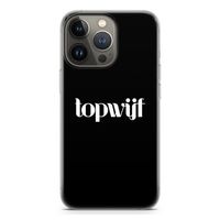 Topwijf Zwart: iPhone 13 Pro Transparant Hoesje