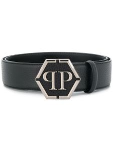 Philipp Plein ceinture à boucle logo - Noir