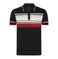 Collectif Peru Striped Polo Shirt Black-XS Collectif Peru Striped Polo Shirt Black-XS