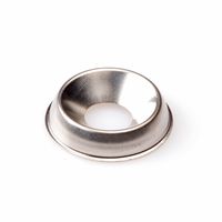 Kraalring mess vernikkeld 15x5.5x3.2mm