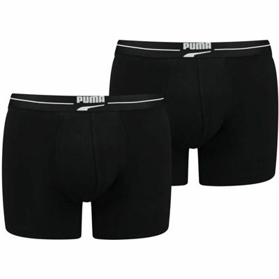 Heren Boxer Shorts Puma Gentle Retro 2 Stuks Zwart - Maat: S