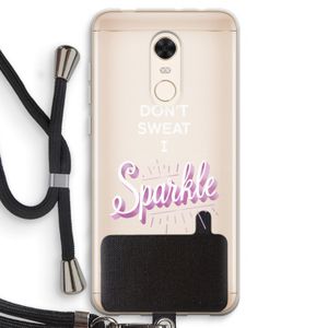 Sparkle quote: Xiaomi Redmi 5 Transparant Hoesje met koord