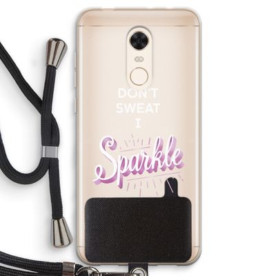 Sparkle quote: Xiaomi Redmi 5 Transparant Hoesje met koord