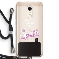 Sparkle quote: Xiaomi Redmi 5 Transparant Hoesje met koord