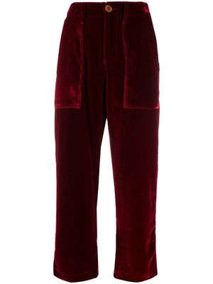 Jejia pantalon crop à taille haute - Rouge