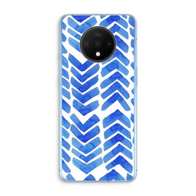 Blauwe pijlen: OnePlus 7T Transparant Hoesje