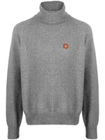 Kenzo Boke flower roll-neck wool jumper - GREY