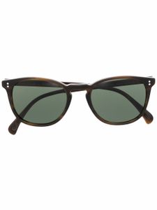 Oliver Peoples lunettes de soleil Finley Esq. à monture rectangulaire - Marron