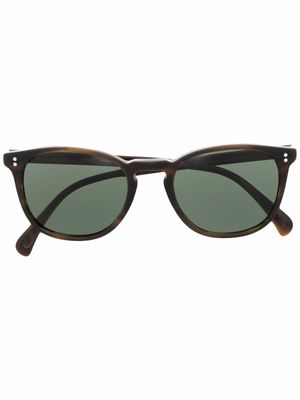 Oliver Peoples lunettes de soleil Finley Esq. à monture rectangulaire - Marron