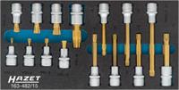 HAZET Dopsleutelbitset - XZN 163-482/15 - 1/2 inch (12,5 mm) vierkant hol - Binnenveeltandprofiel XZN - 15-delig - M5 - M12