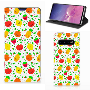 Samsung Galaxy S10 Flip Style Cover Fruits