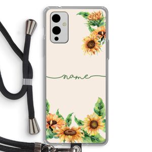 Zonnebloemen: OnePlus 9 Transparant Hoesje met koord