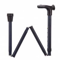 Opvouwbare wandelstok comfortgrip blue ice rechts 84-94 cm