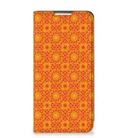 Samsung Galaxy S22 Plus Hoesje met Magneet Batik Oranje