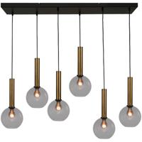 Masterlight 6-lichts hanglampBella 2 met smoke glas - 2981-10-100-25-60520
