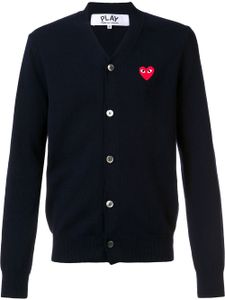 Comme Des Garçons Play cardigan à coeur brodé - Bleu