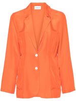 P.A.R.O.S.H. blazer en soie à simple boutonnage - Orange