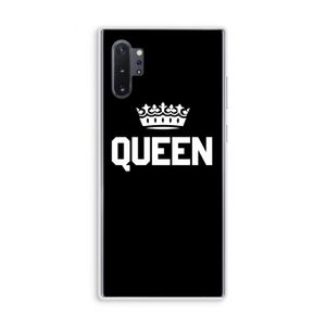 Queen zwart: Samsung Galaxy Note 10 Plus Transparant Hoesje